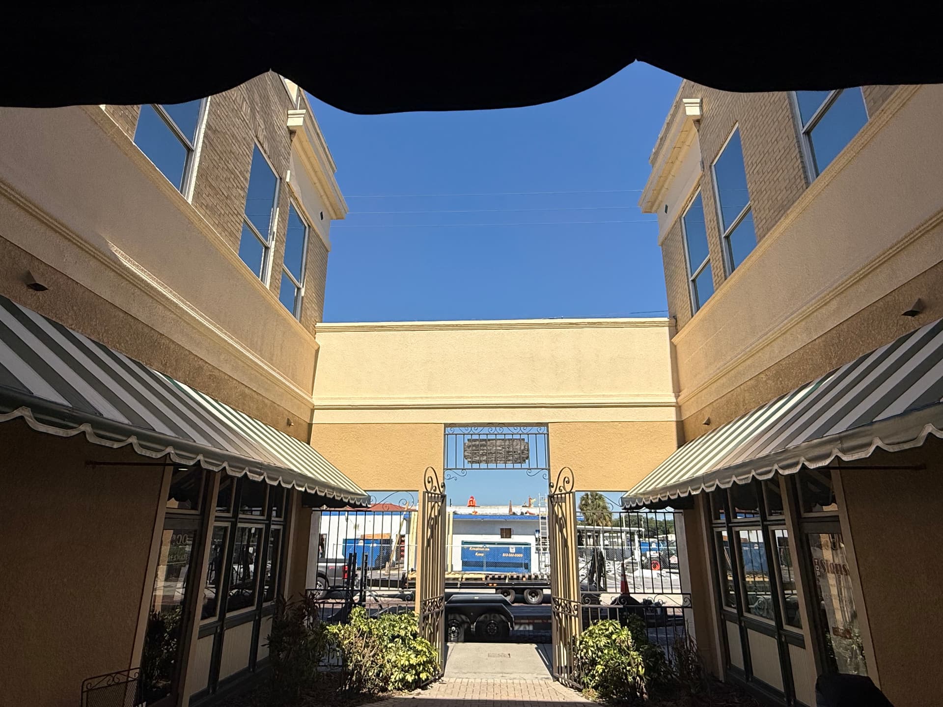 Gallery photos for Plant City Alcove Mitre Awning Built to Match the Courtyard: Image #1