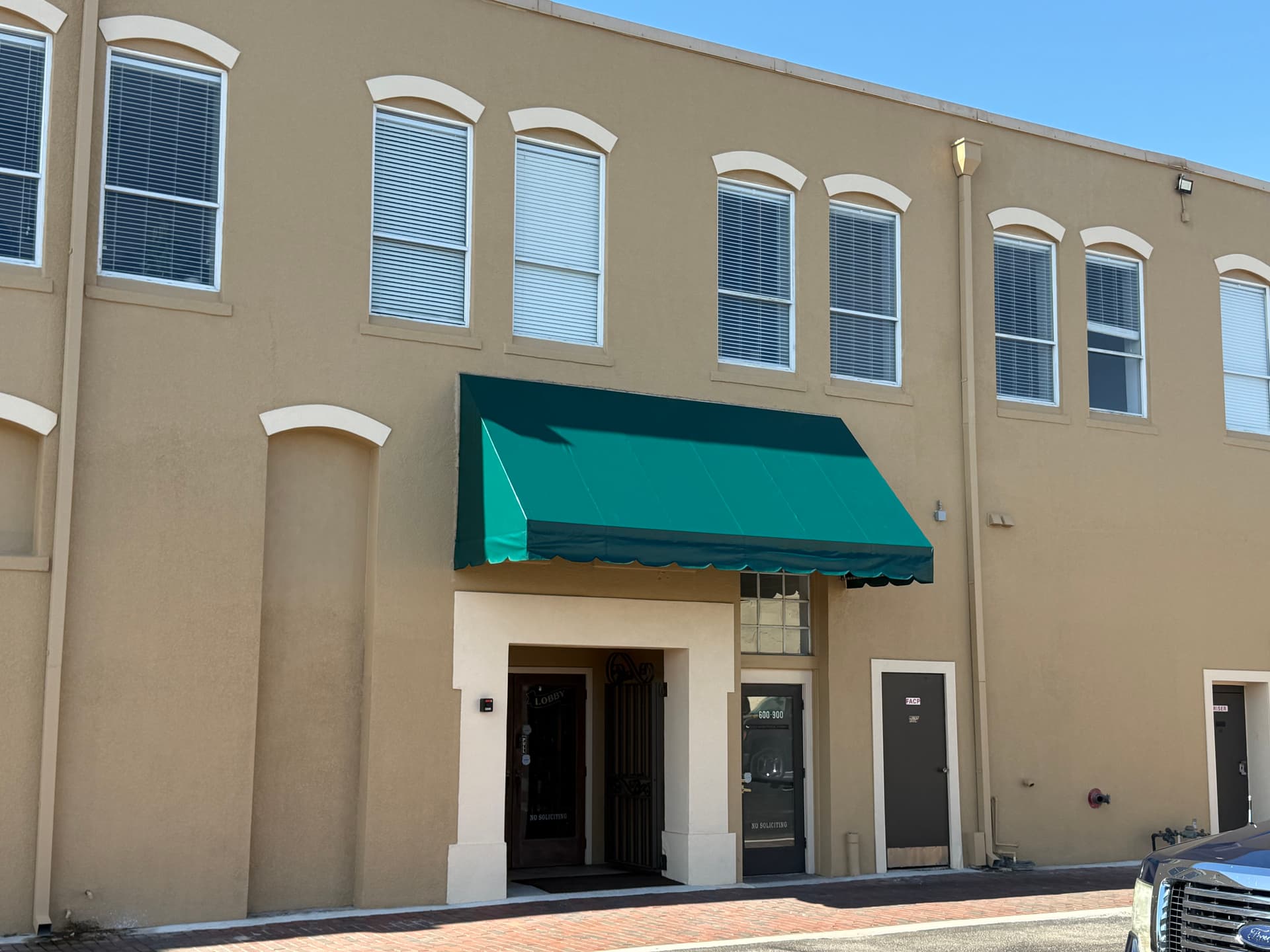 Commercial Awning Frame Replacement and New Cover in Plant City image