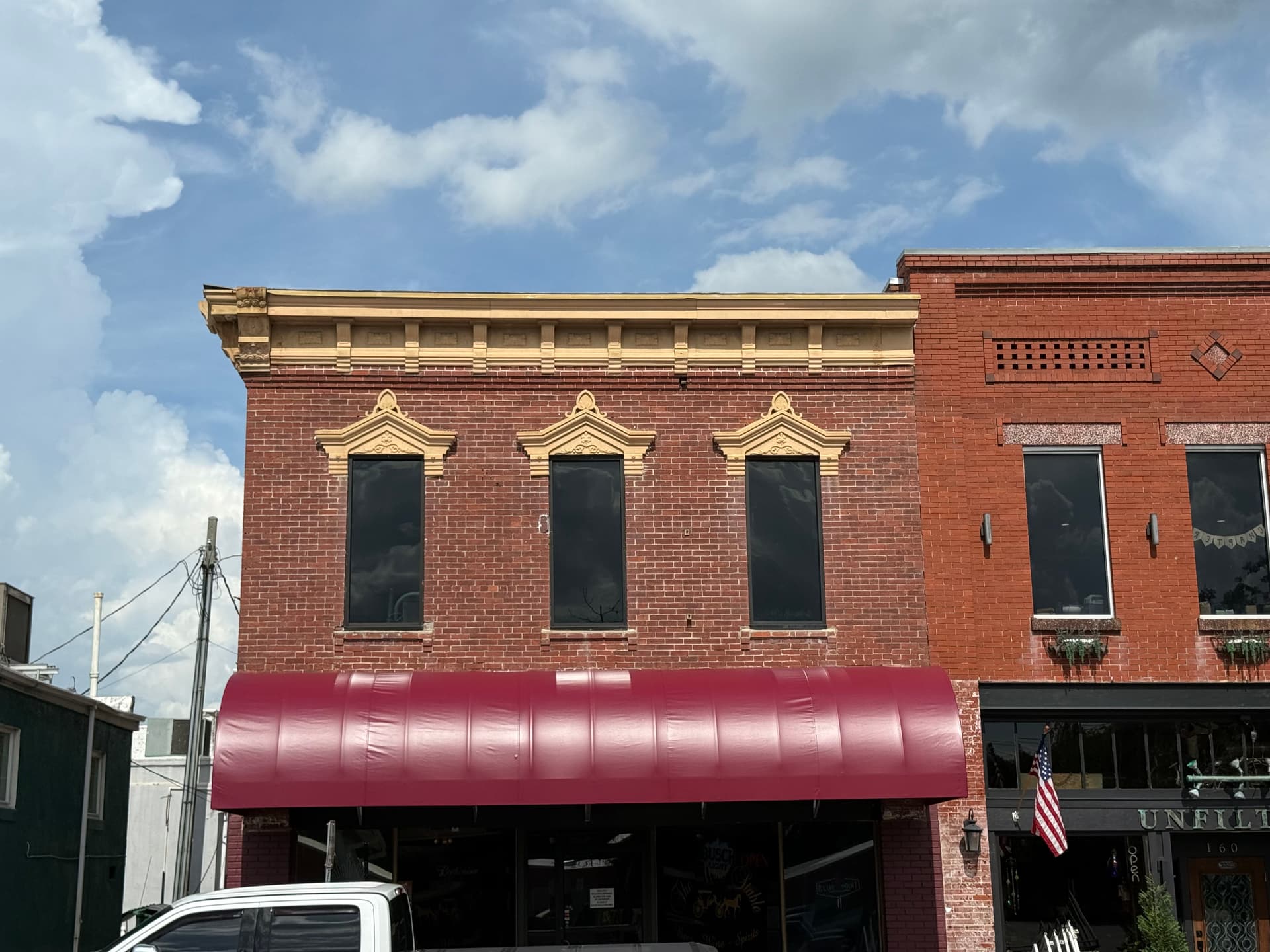 New Commercial Awning Install on a Historic Bartow FL Storefront image
