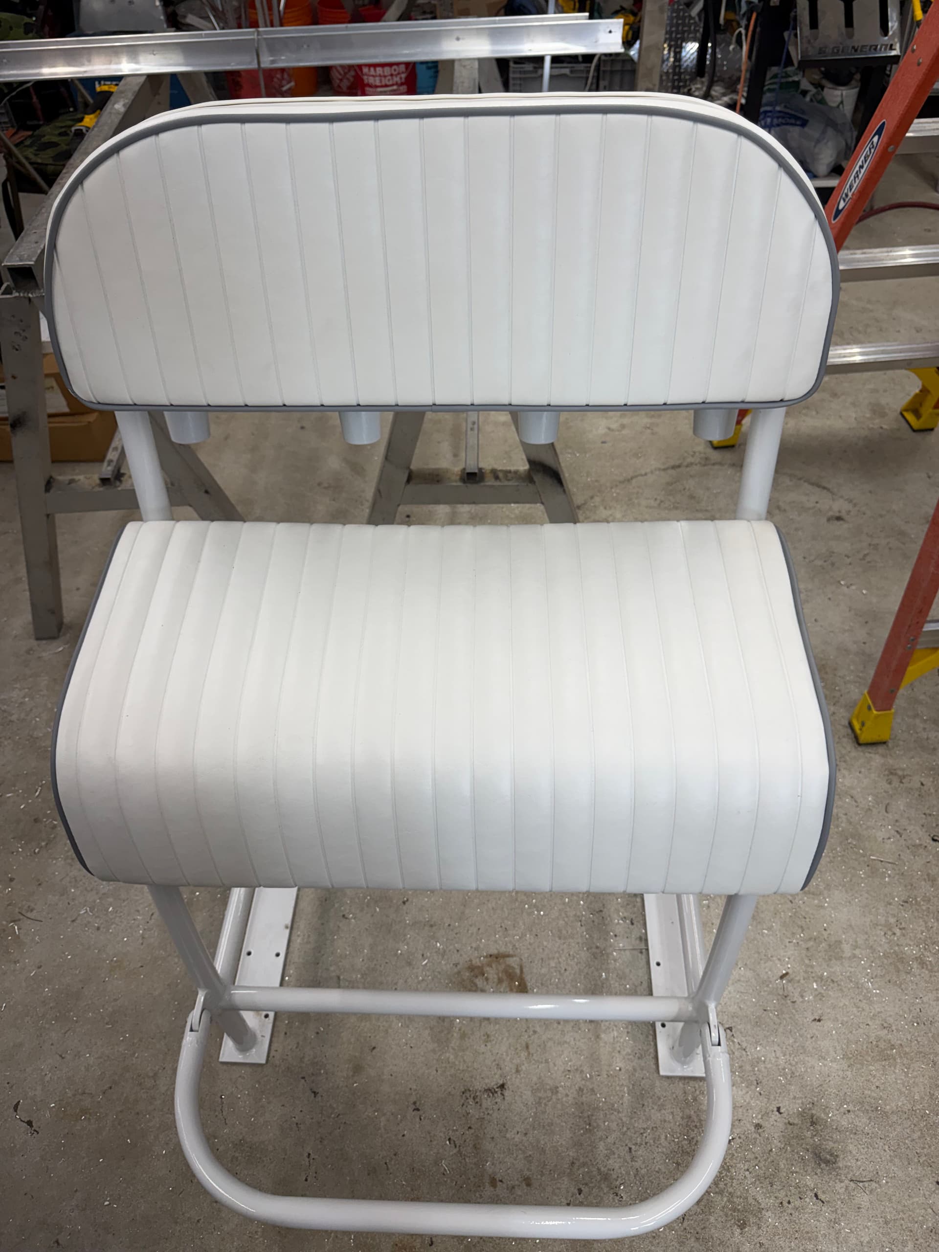 Gallery photos for Custom Leaning Post Build With Rod Holders Storage and Seating: Image #1