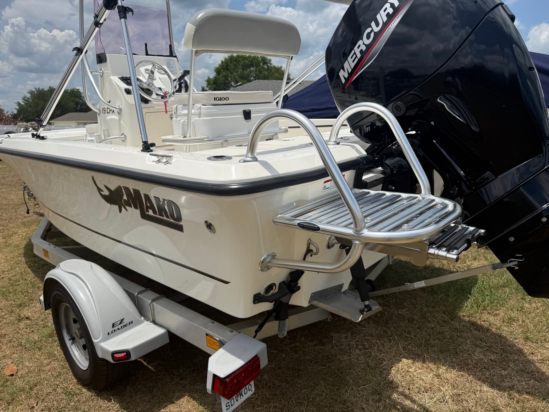 Custom Swim Platforms Built for Mako and Shearwater Boats image