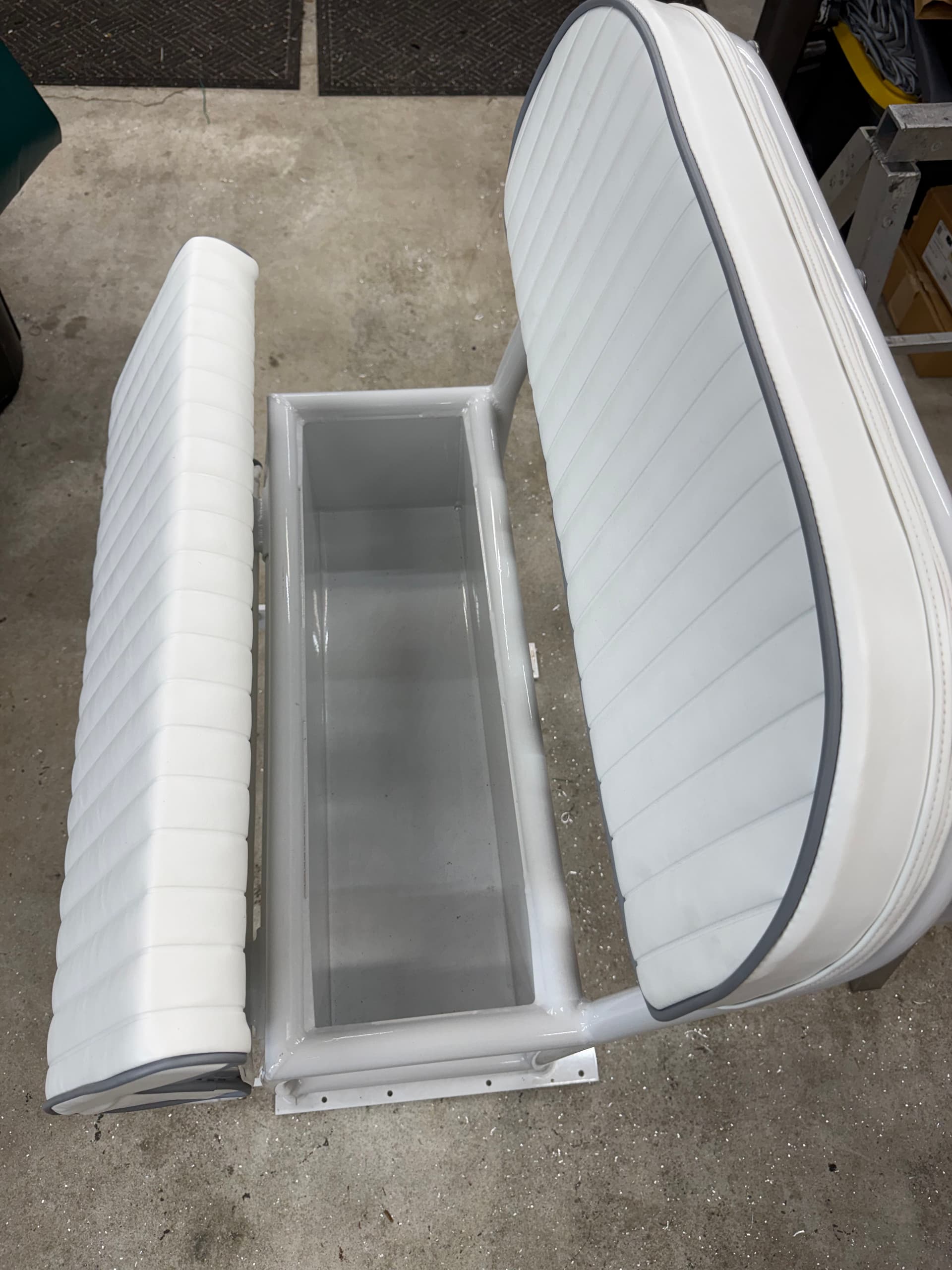 Gallery photos for Custom Leaning Post Build With Rod Holders Storage and Seating: Image #2