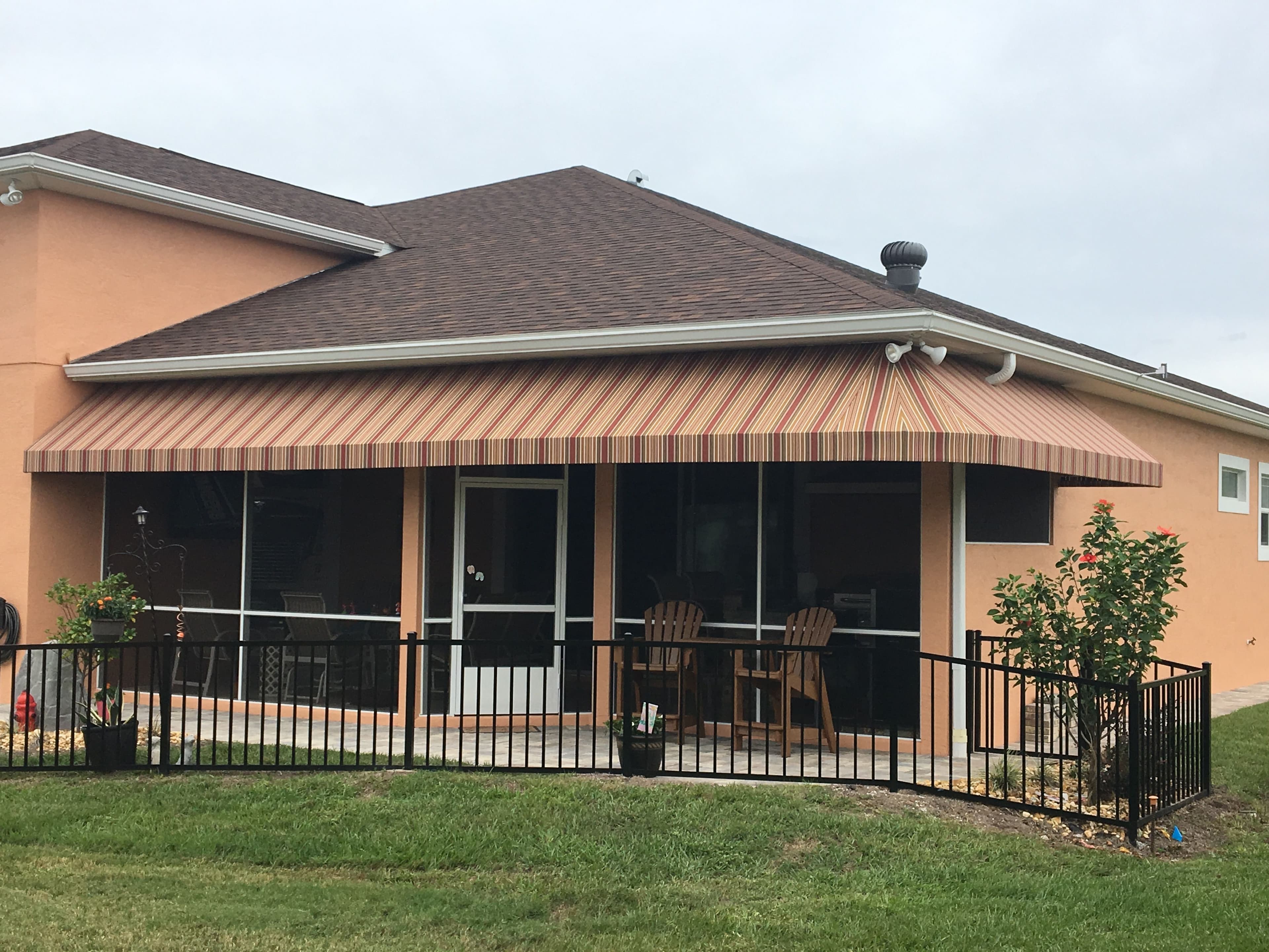Project Custom Aluminum Frame Awning with Sunbrella Canvas in Polk City image