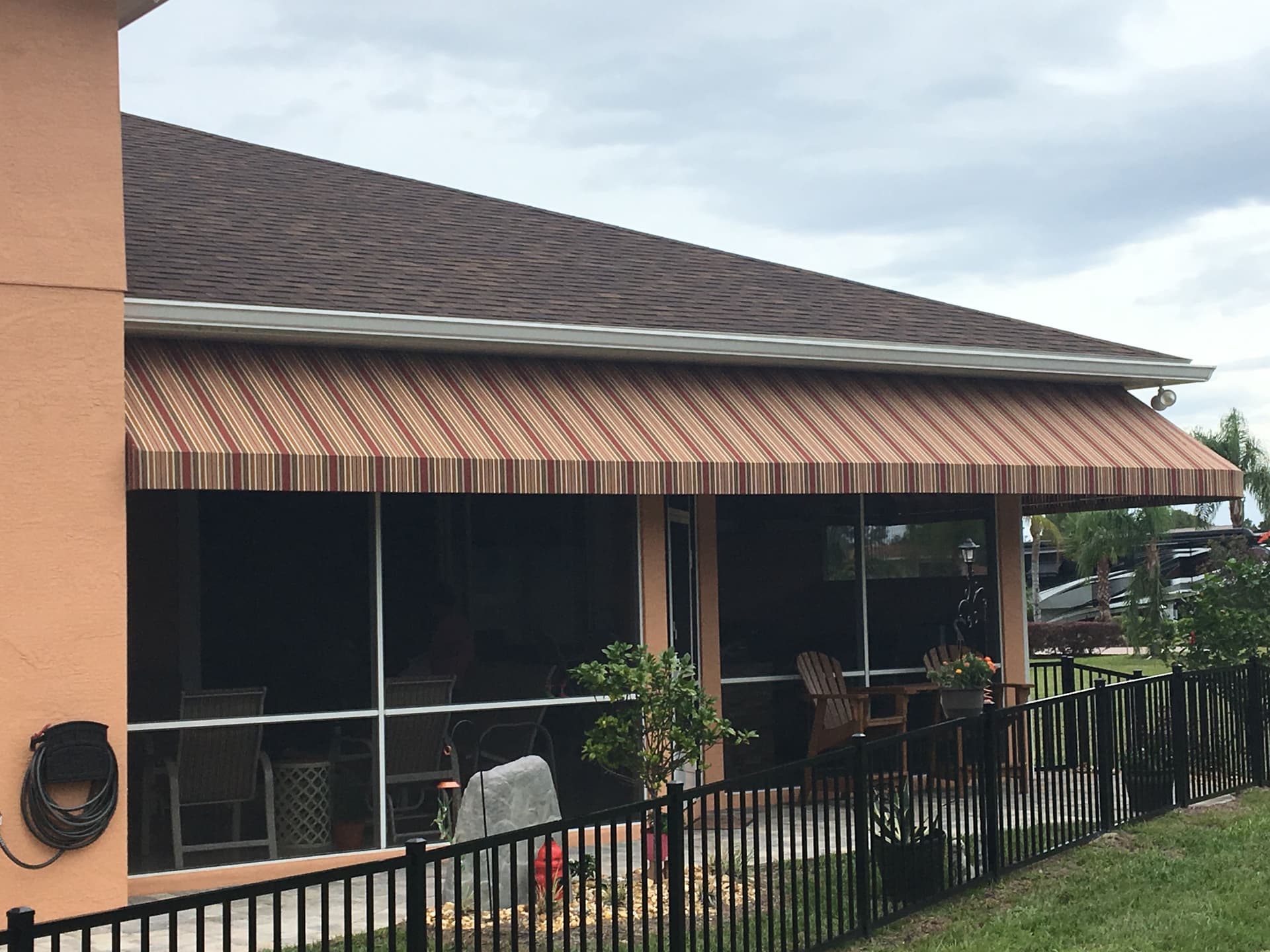 Gallery photos for Custom Aluminum Frame Awning with Sunbrella Canvas in Polk City: Image #1