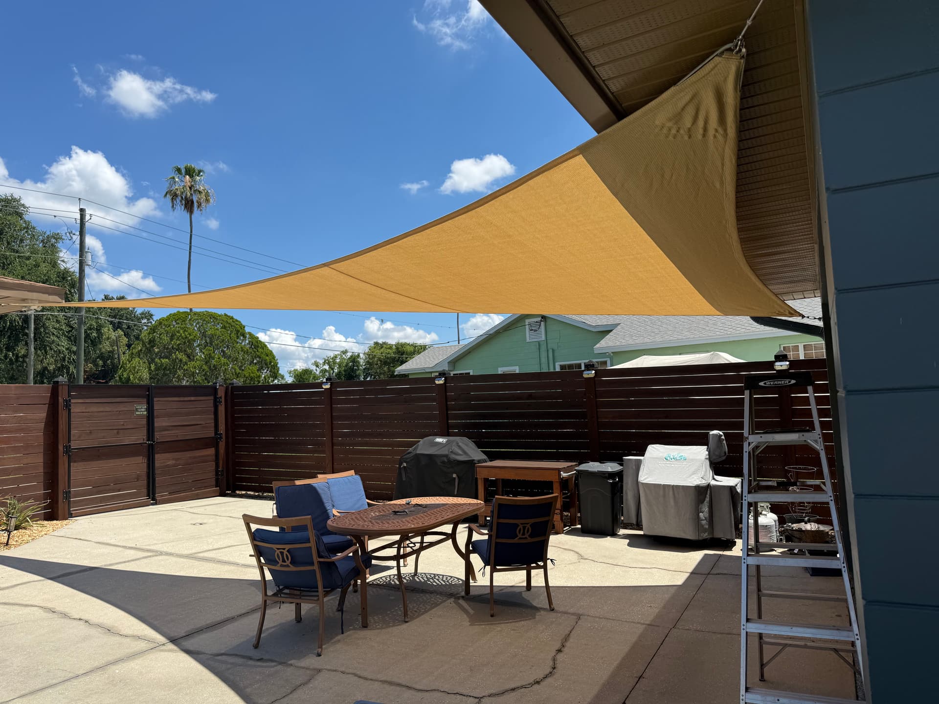 Gallery photos for Custom Shade Sail Install That Actually Holds Up: Image #1