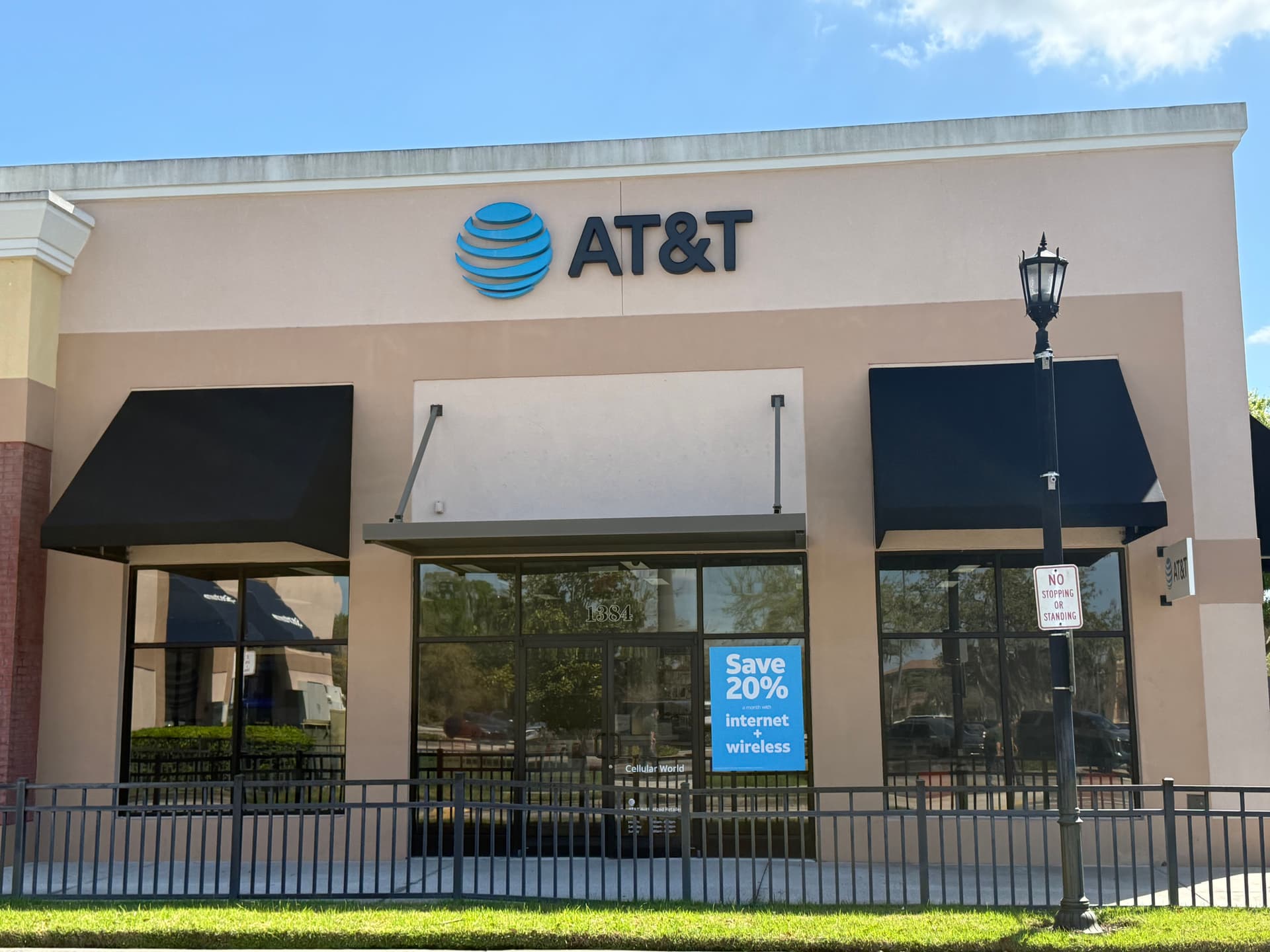 Fresh Black Sunbrella Awning Recovers at Lakeside Village in Lakeland image